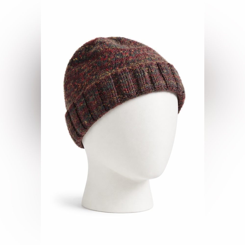BOUTIQUE Handmade Wool Knit Beanie Cozy Multicolor Winter Hat - Picture 2 of 5